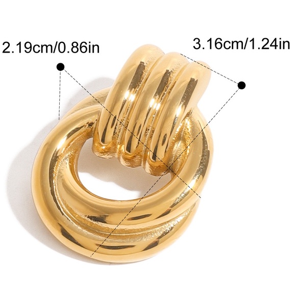 Mini Knot Brooch*Minimalist Modern Business casual pin*JD - Picture 3 of 3